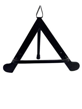 Black Metal Triangle Display Stand Adjustable Frame For Signs Or Plates Durable